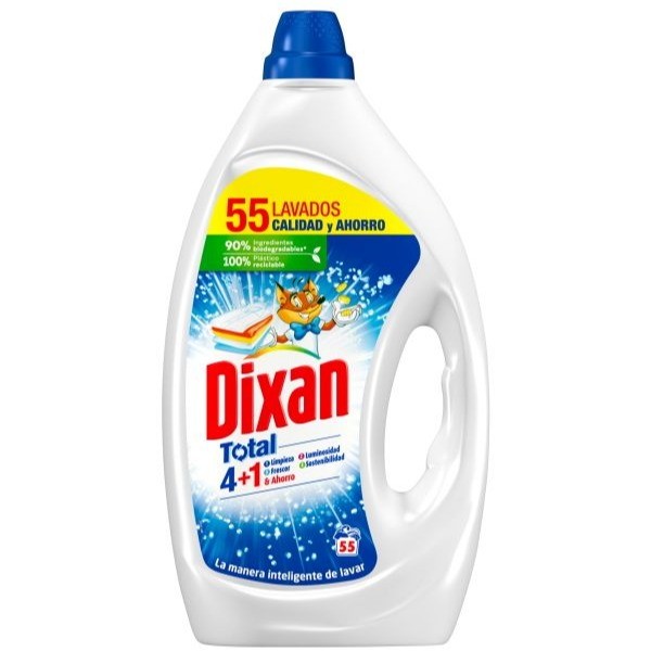 Dixan detergente total gel 55 Lavados