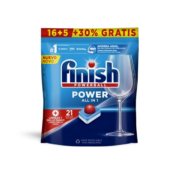 Finish lavavajillas Super Power 16 + 5 pastillas